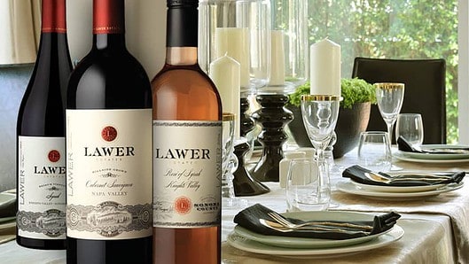 Lawer Estates wine and place settings