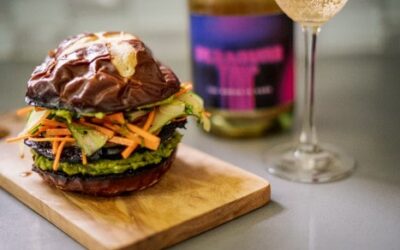 This Week in the Kitchen: Spicy Miso Portobello Mushroom Burger with Tank Garage Winery