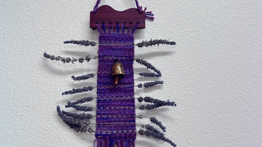 Purple woven art