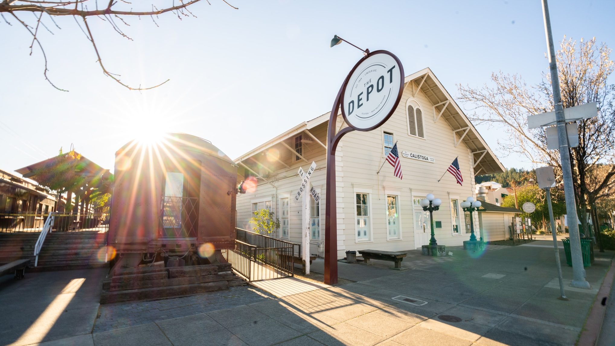 exterior of calistoga depot