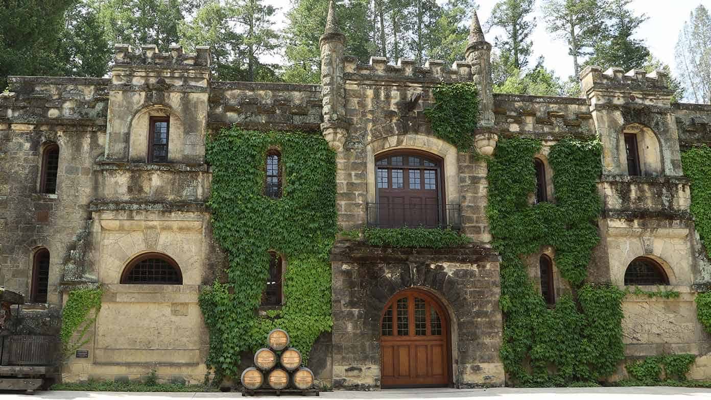 CHATEAU MONTELENA exterior with barrels