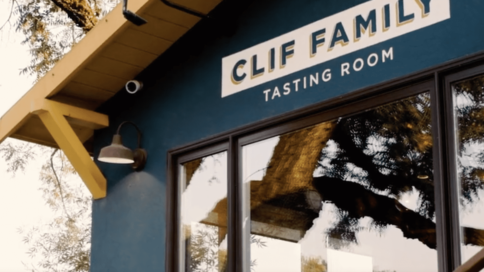 cliff family tasting room signage at the entrance