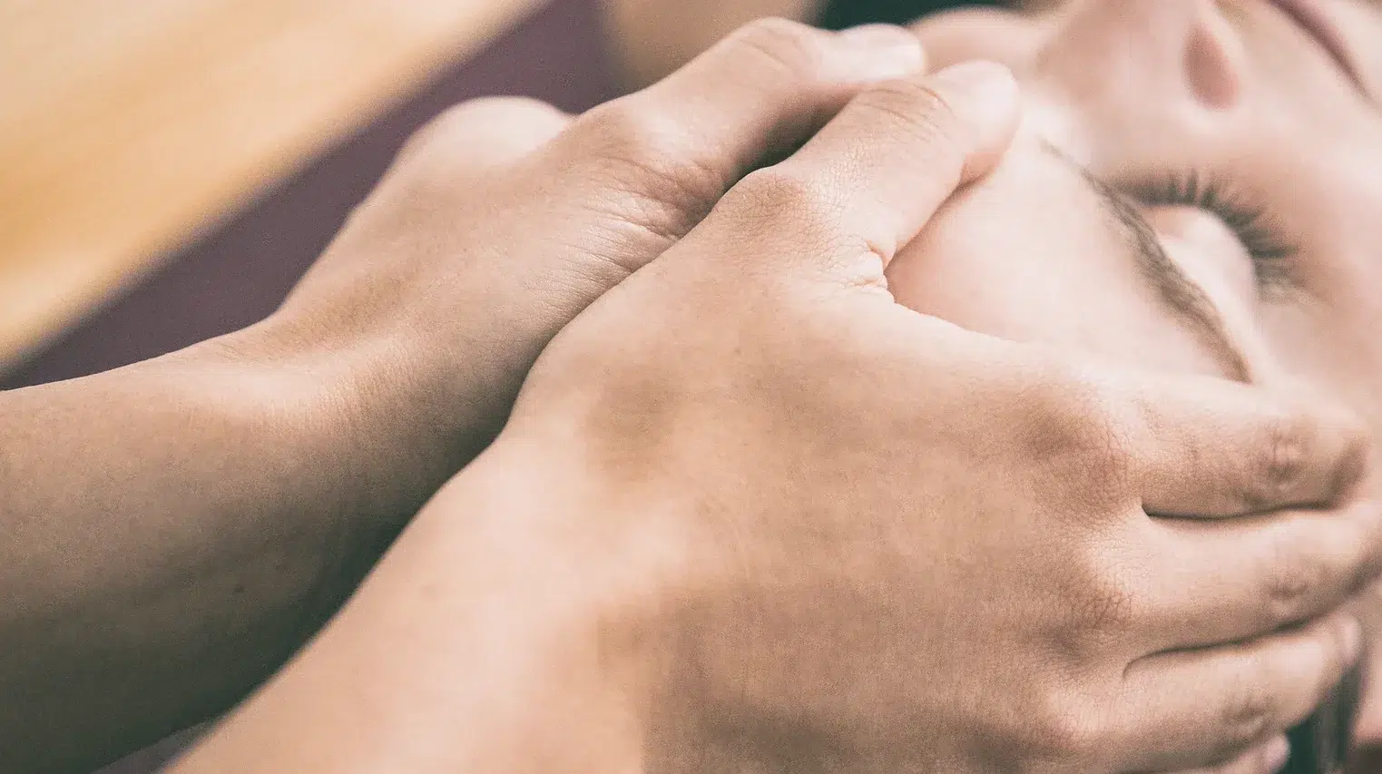 person receiving Head massage