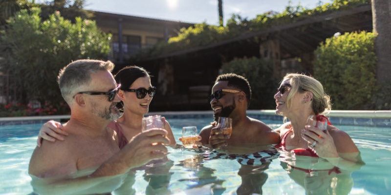 people in the pool