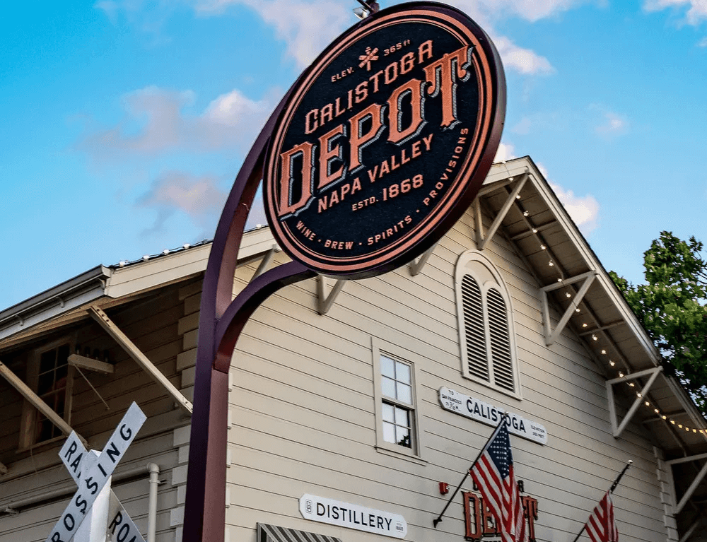 the calistoga depot sign