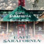 cafe sarafornia facade and logo