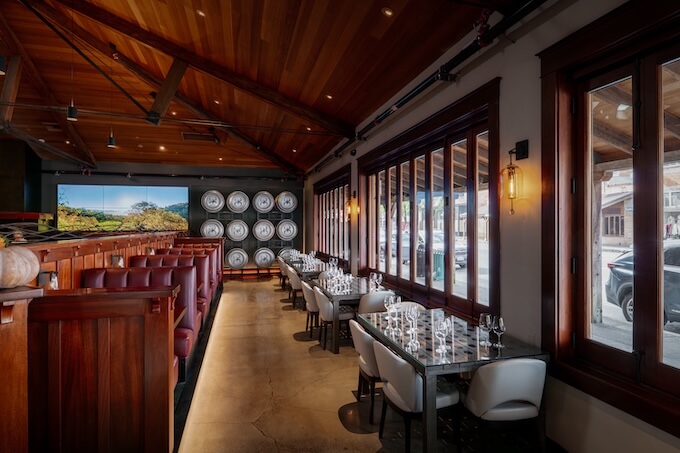 inside tasting room of eight north interiors
