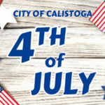 photo that says "city of calistoga, 4th of july"